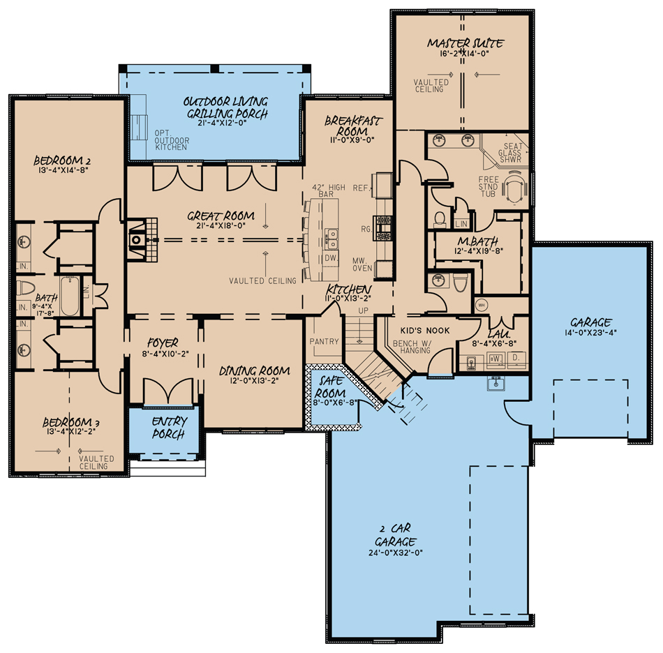 House Plan MEN 5153 Main Floor