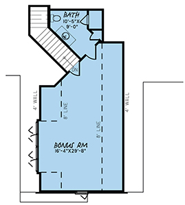 House Plan MEN 5153 Upper Floor/Bonus Room