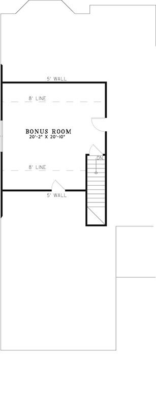 House Plan NDG 541 Upper/Bonus (A)