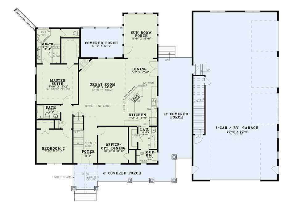 House Plan NDG 1623 Main Floor