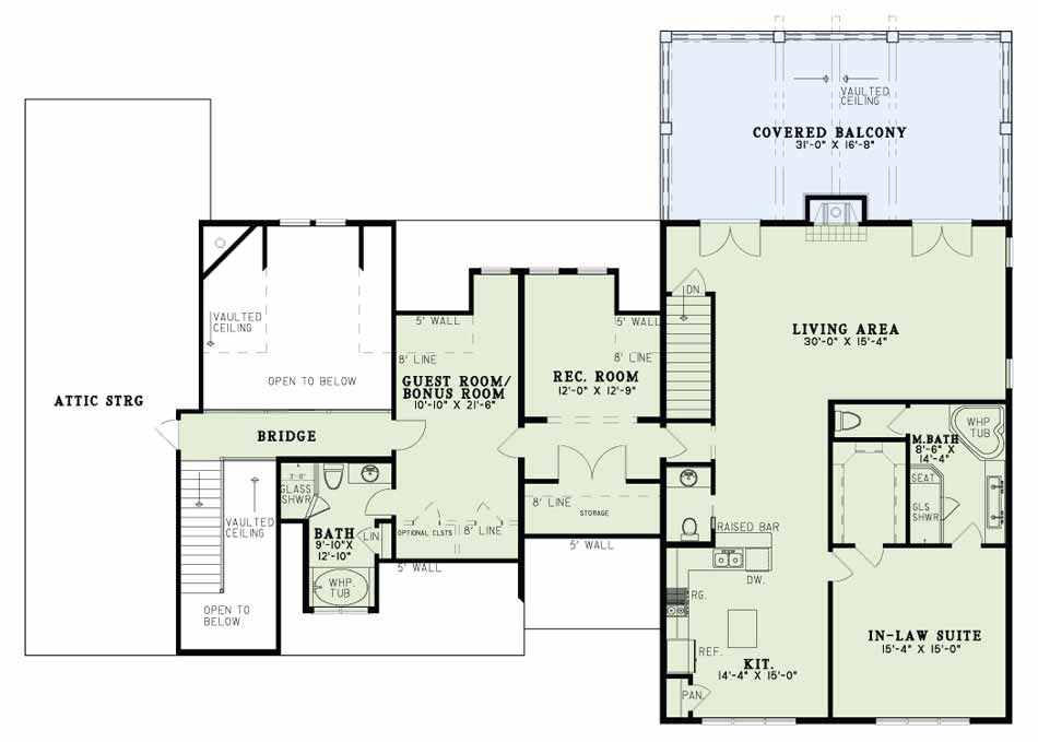 House Plan NDG 1623 Upper Floor