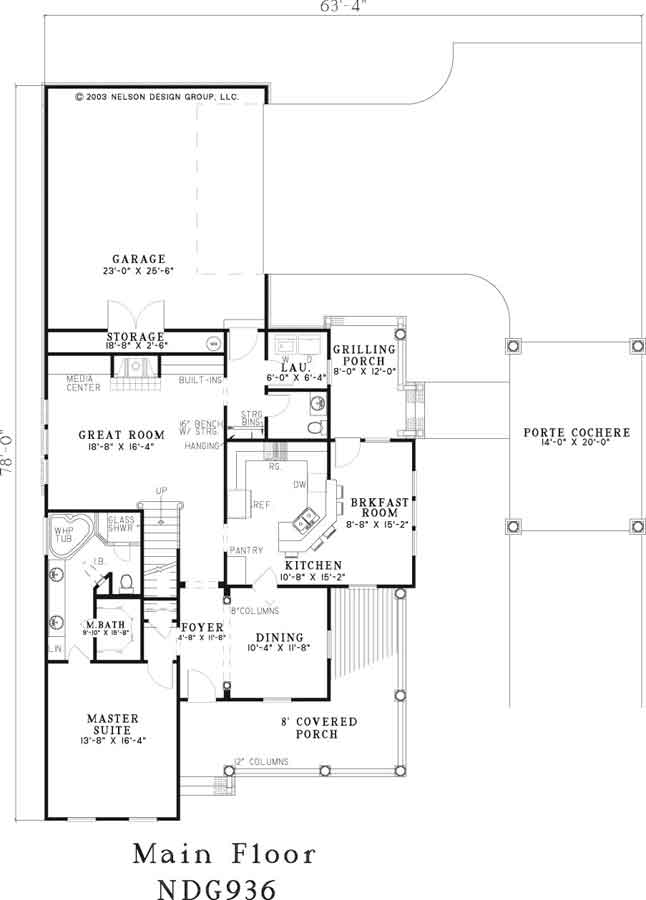 House Plan NDG 936 Main Floor