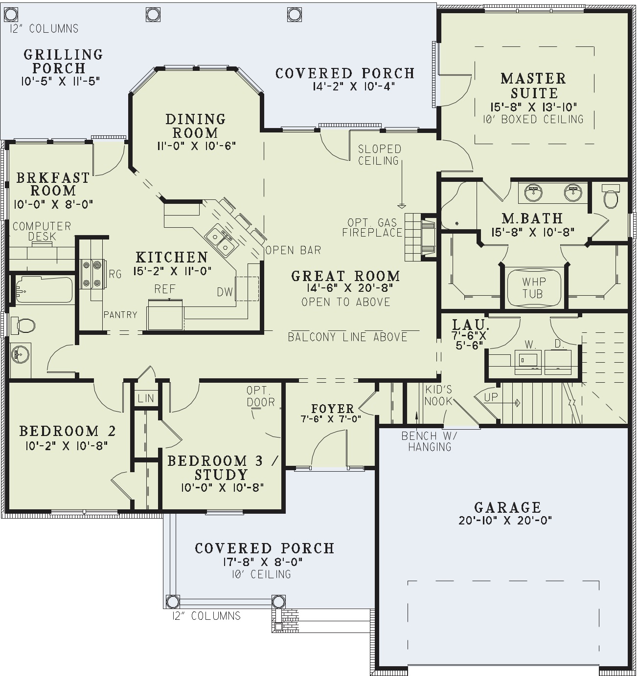 House Plan NDG 1127 Main Floor