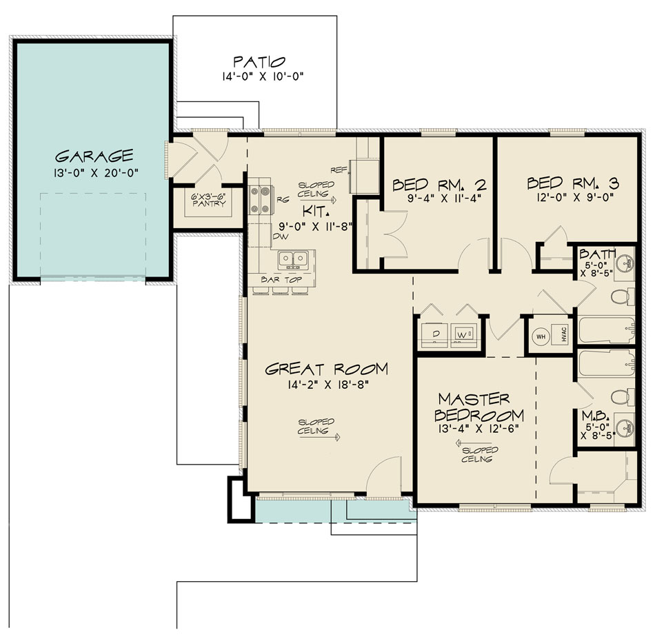 House Plan MEN 5252 Main Floor