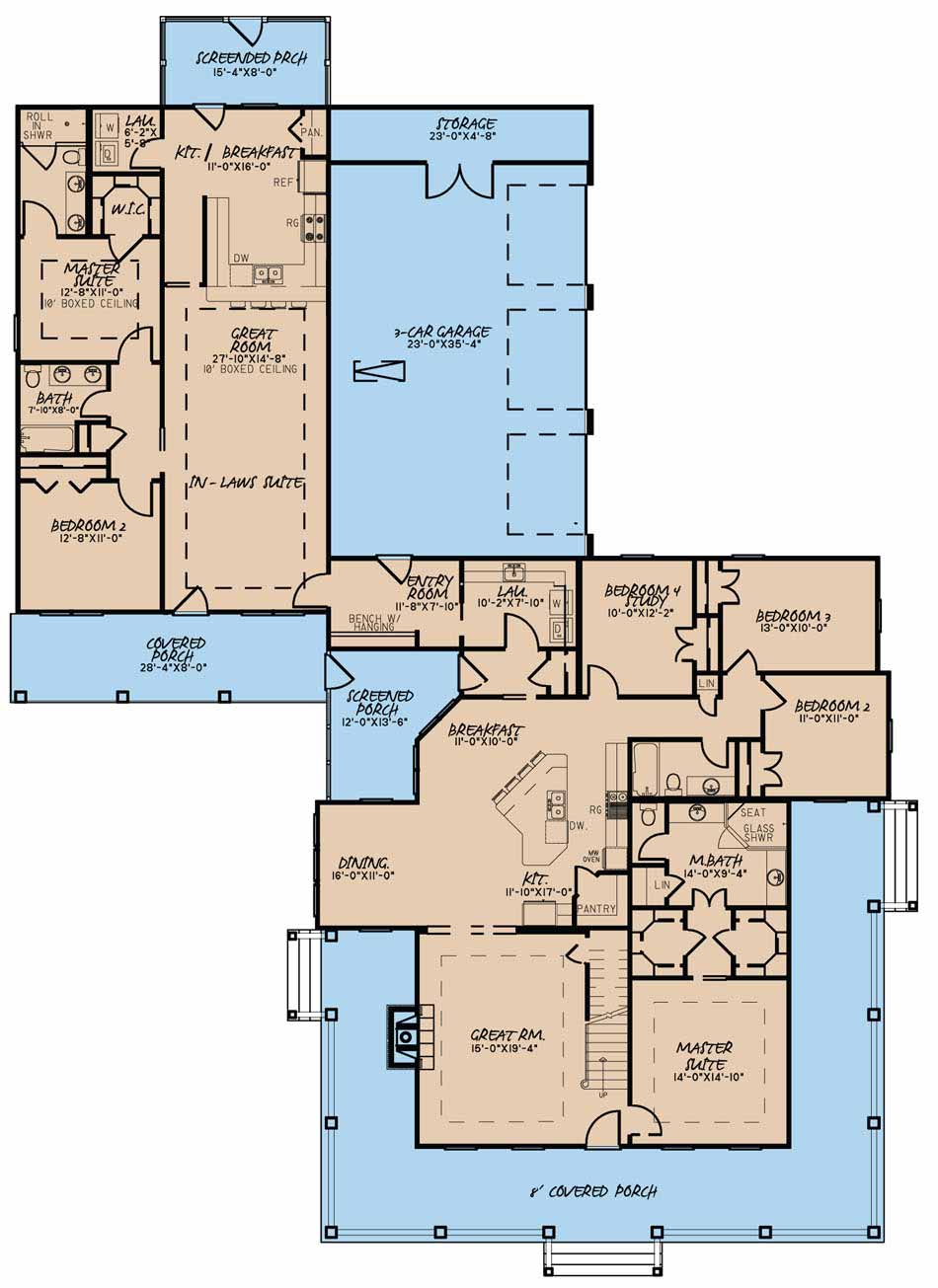 House Plan MEN 5020 Main Floor