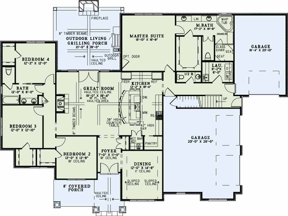 House Plan NDG 1428 Main Floor