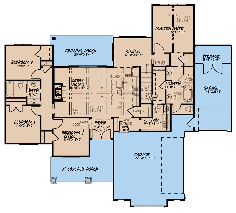 House Plan MEN 5237 Main Floor