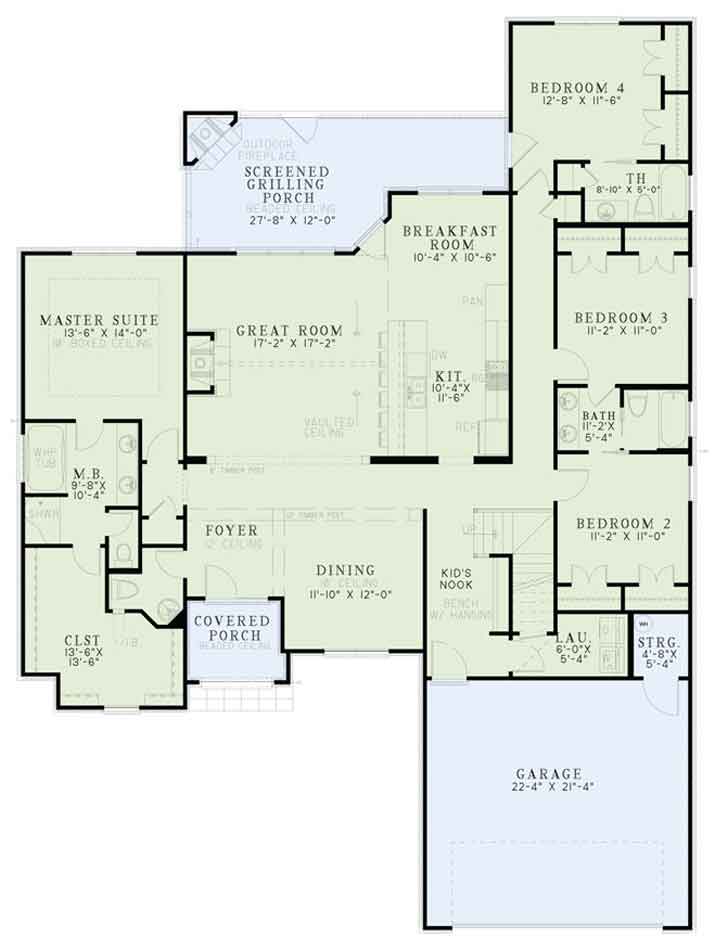 House Plan NDG 1416 Main Floor