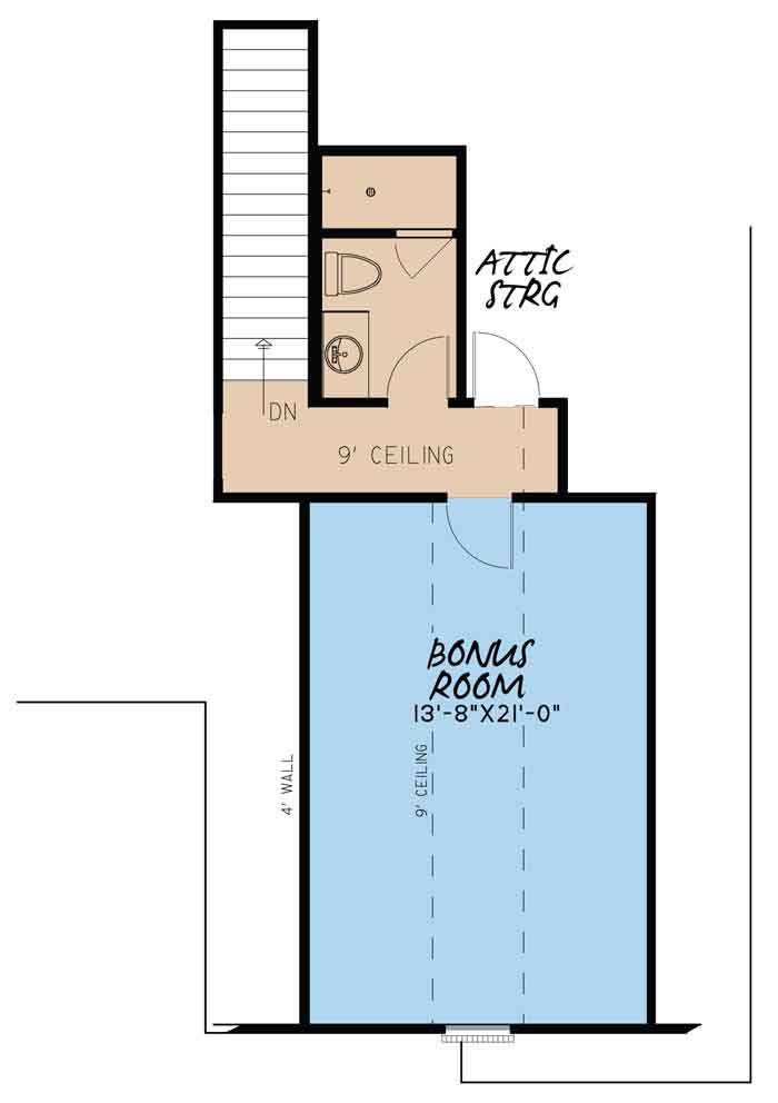House Plan MEN 5074 Bonus Room