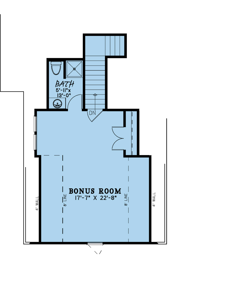 House Plan MEN 5128 Bonus Room