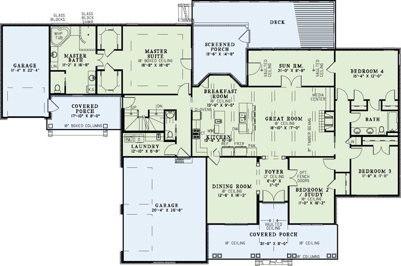 House Plan NDG 1401 Main Floor
