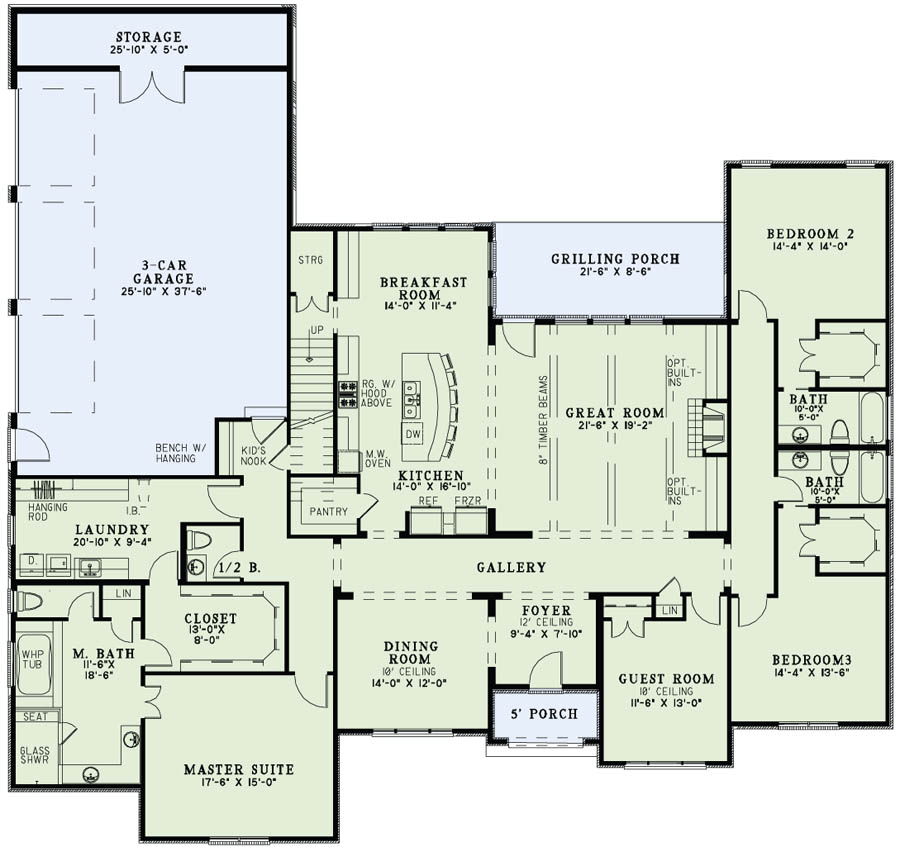 House Plan NDG 1423 Main Floor