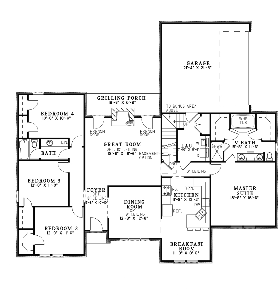 House Plan NDG 154 Main Floor
