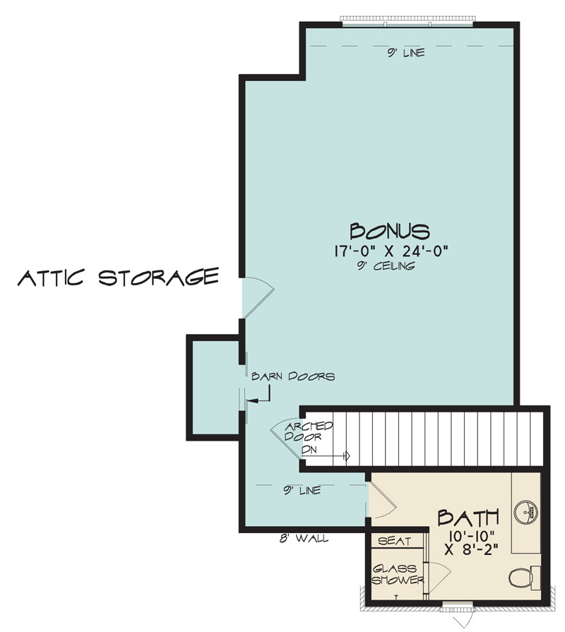 House Plan SMN 1022 Upper Floor/Bonus