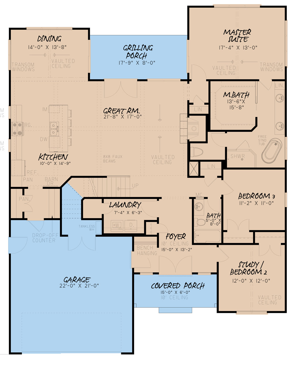 House Plan MEN 5238 Main Floor