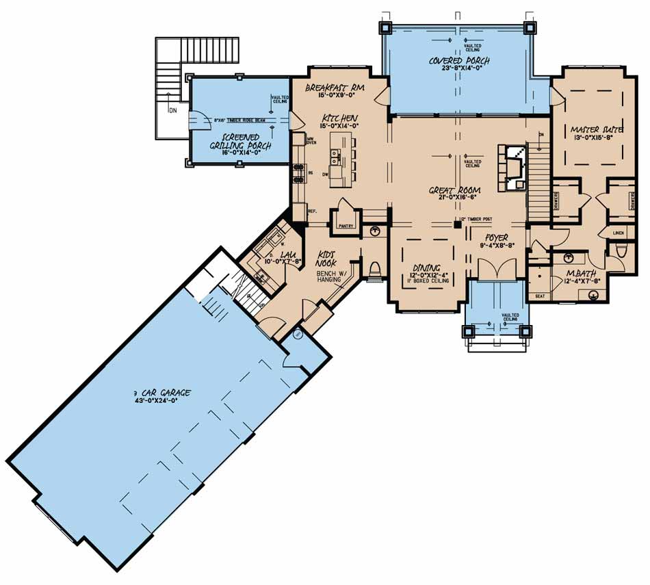 House Plan MEN 5021 Main Floor
