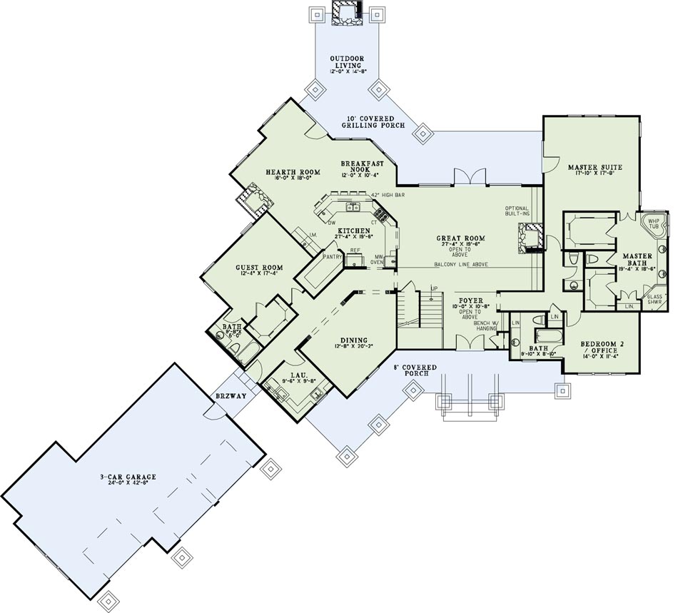 House Plan NDG 1277 Main Floor