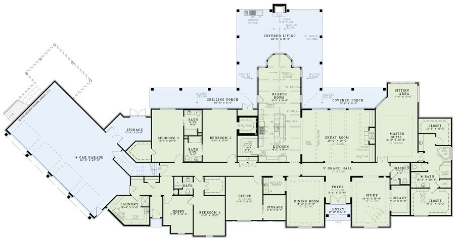 House Plan NDG 1344 Main Floor