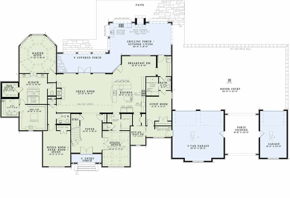 House Plan NDG 1390 Main Floor