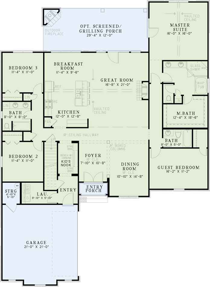 House Plan NDG 1415 Main Floor