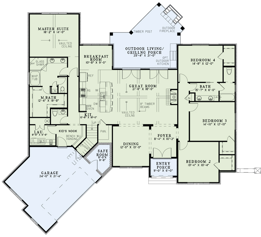 House Plan NDG 1430 Main Floor