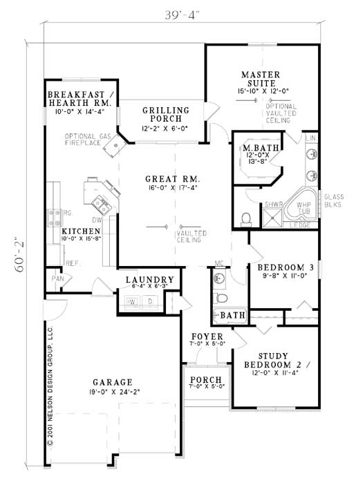 House Plan NDG 580 Main Floor