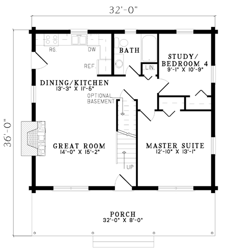 House Plan NDG B1023 Main Floor