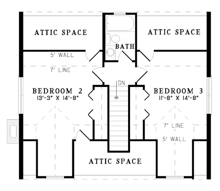 House Plan NDG B1023 Upper Floor