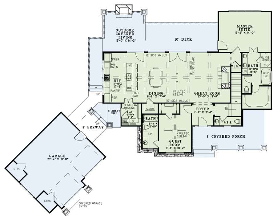 House Plan NDG 1380 Main Floor