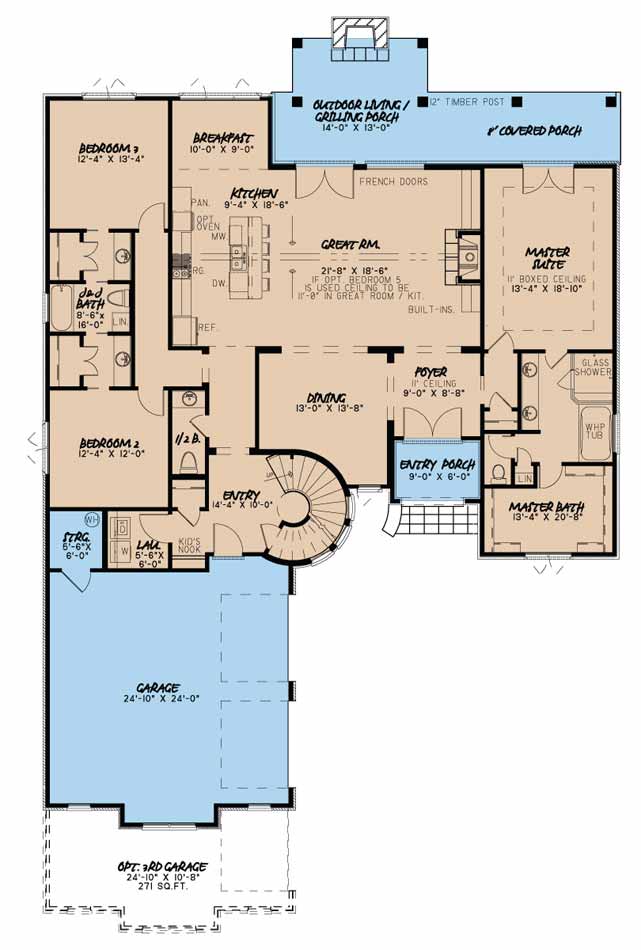 House Plan MEN 5000 Main Floor