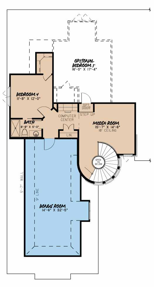 House Plan MEN 5000 Upper Floor