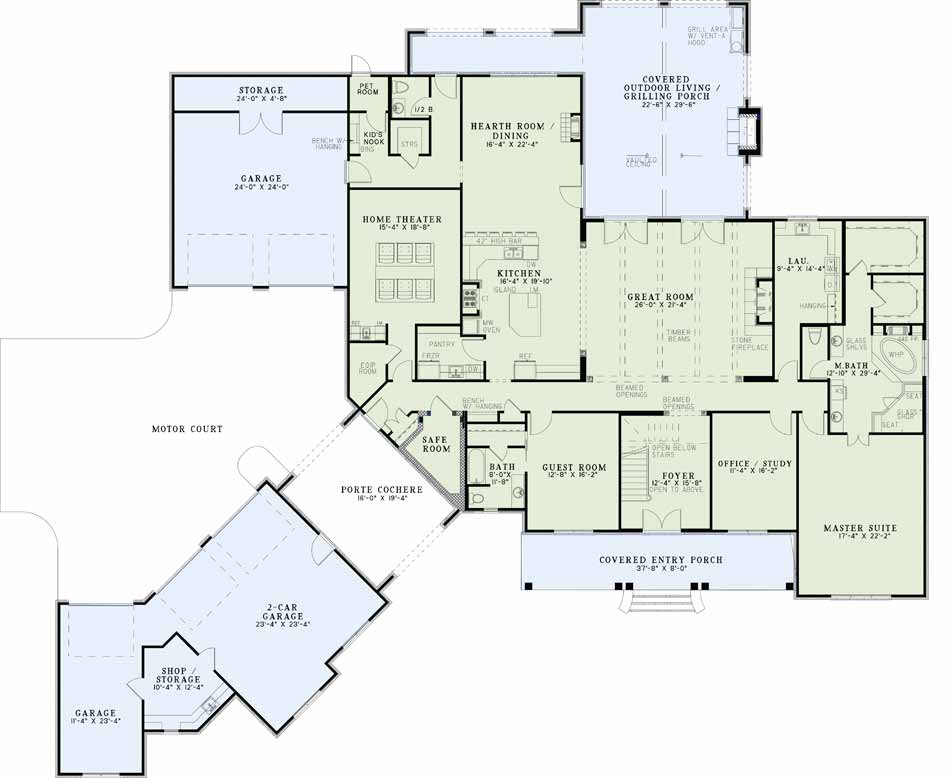 House Plan NDG 1381 Main Floor