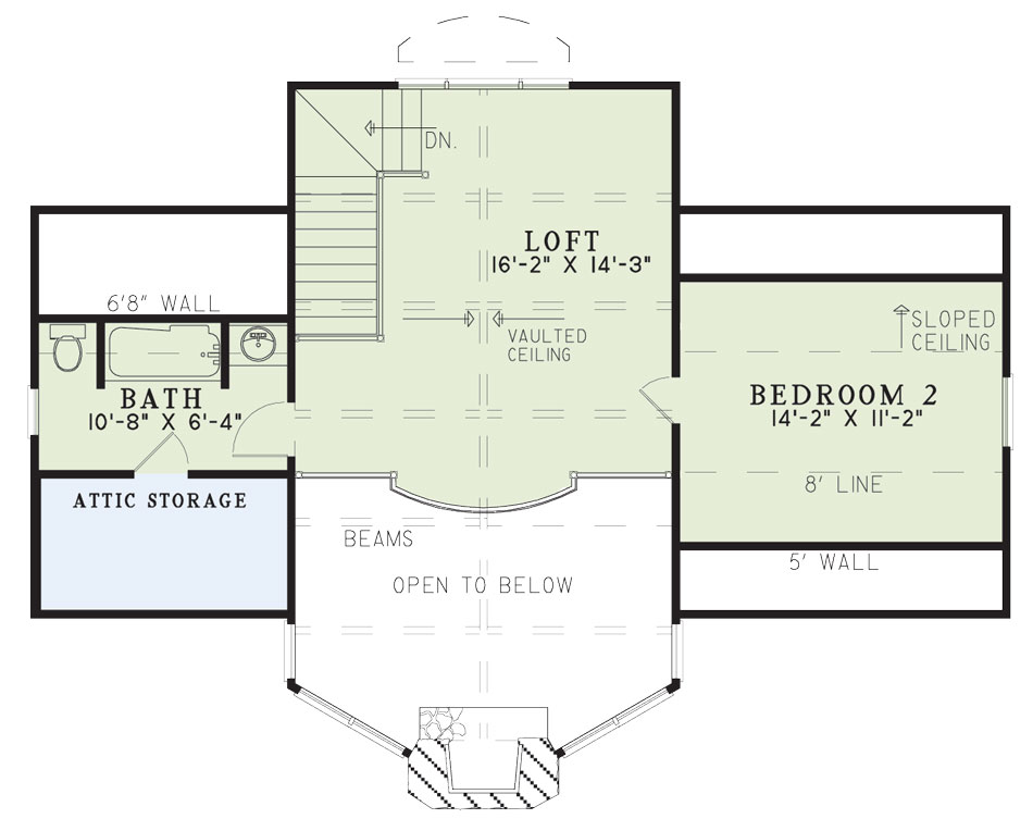 House Plan NDG 833 Upper Floor