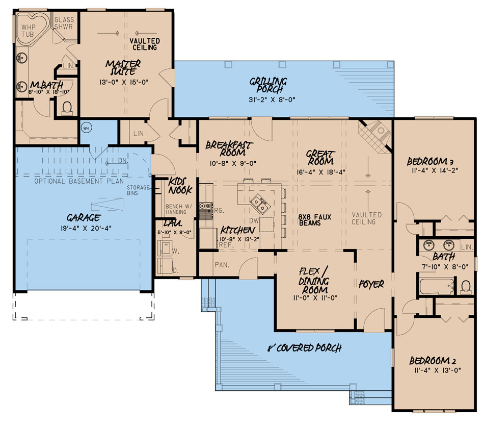 House Plan MEN 5211 Main Floor