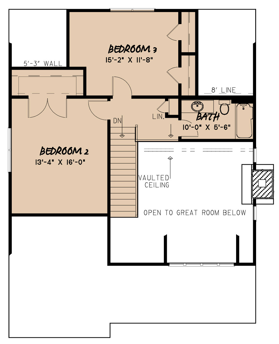 House Plan MEN 5204 Upper Floor