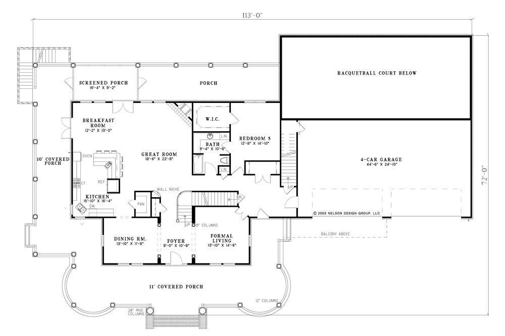 House Plan NDG 611B Main Floor