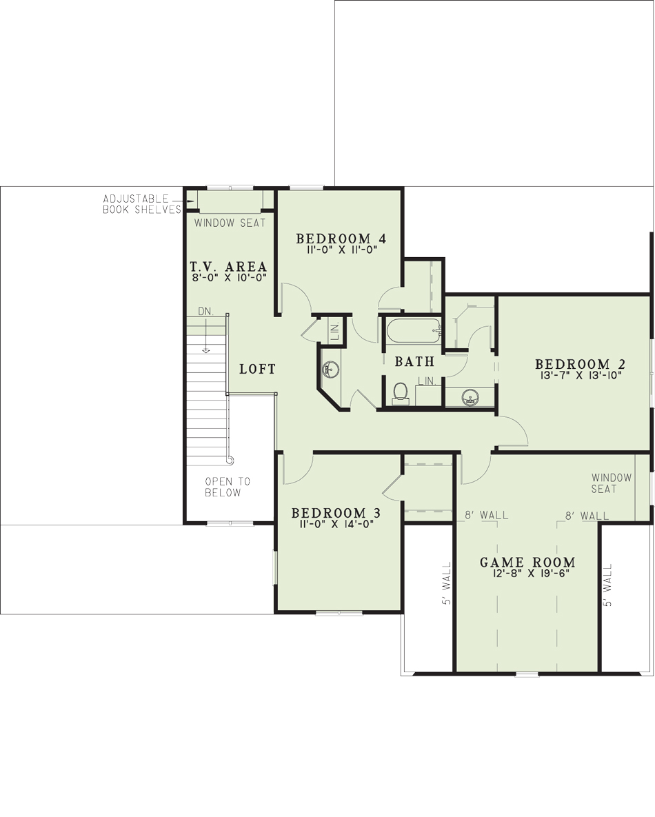 House Plan NDG 534 Upper Floor