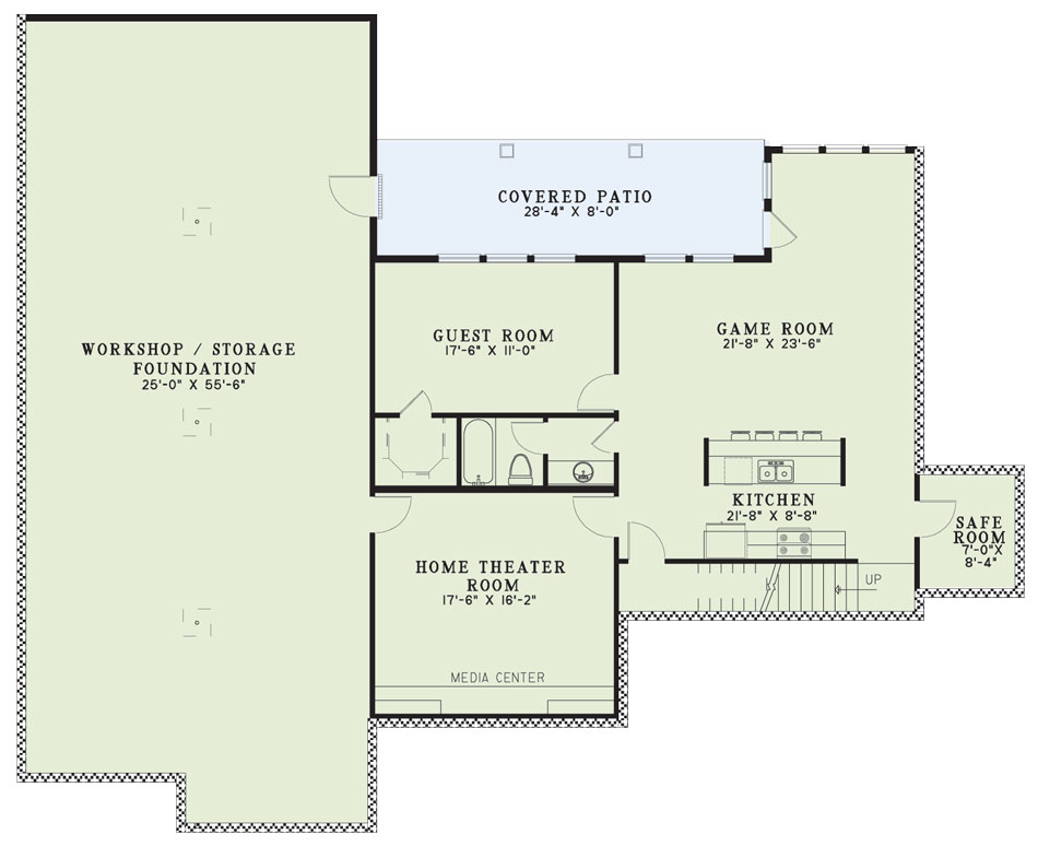 House Plan NDG 847 Lower Floor