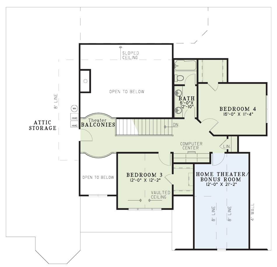 House Plan NDG 944 Upper Floor
