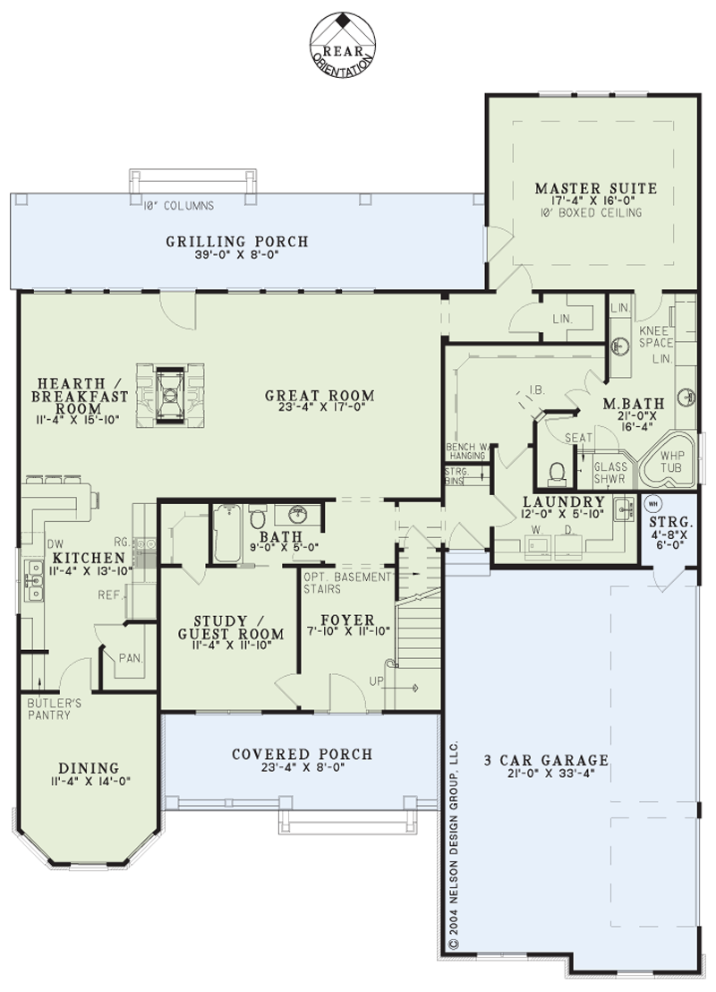 House Plan NDG 957B Main Floor