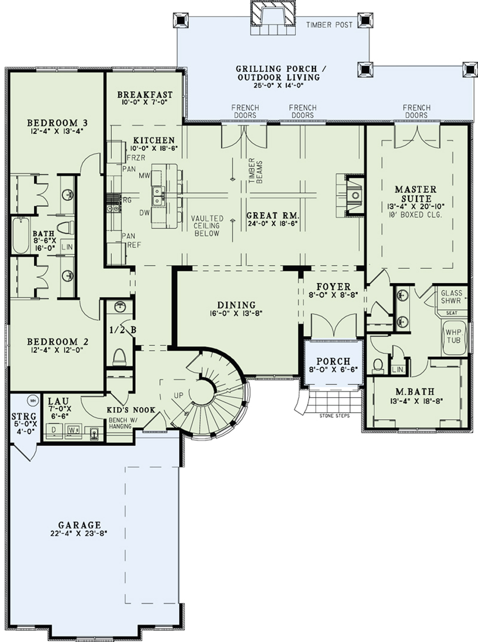 House Plan NDG 1425 Main Floor