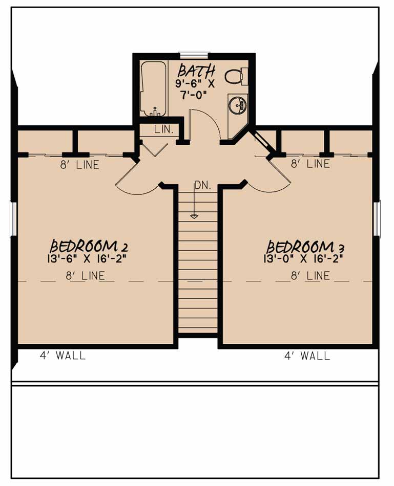 House Plan MEN 5015 Upper Floor