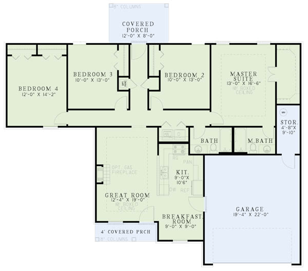 House Plan NDG 1412 Main Floor
