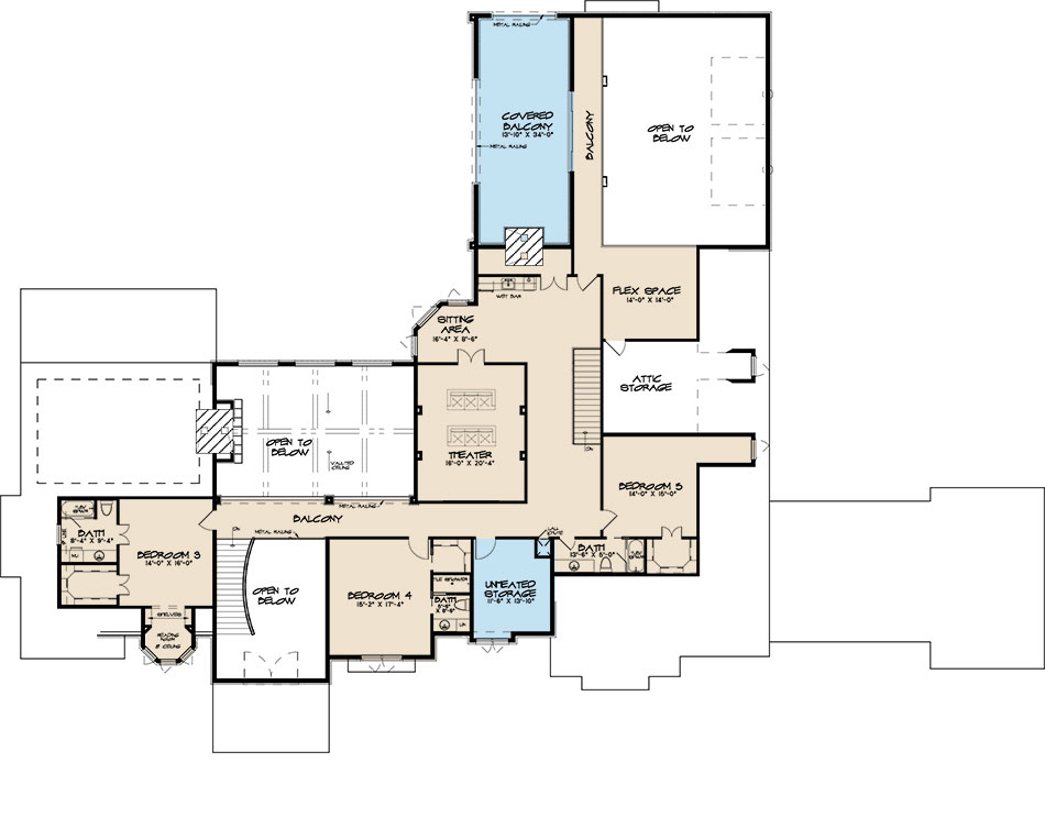 House Plan SMN 1011 Upper Floor