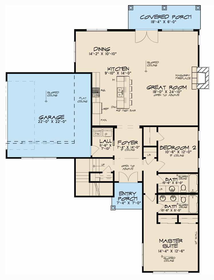 House Plan SMN1000 Main Floor