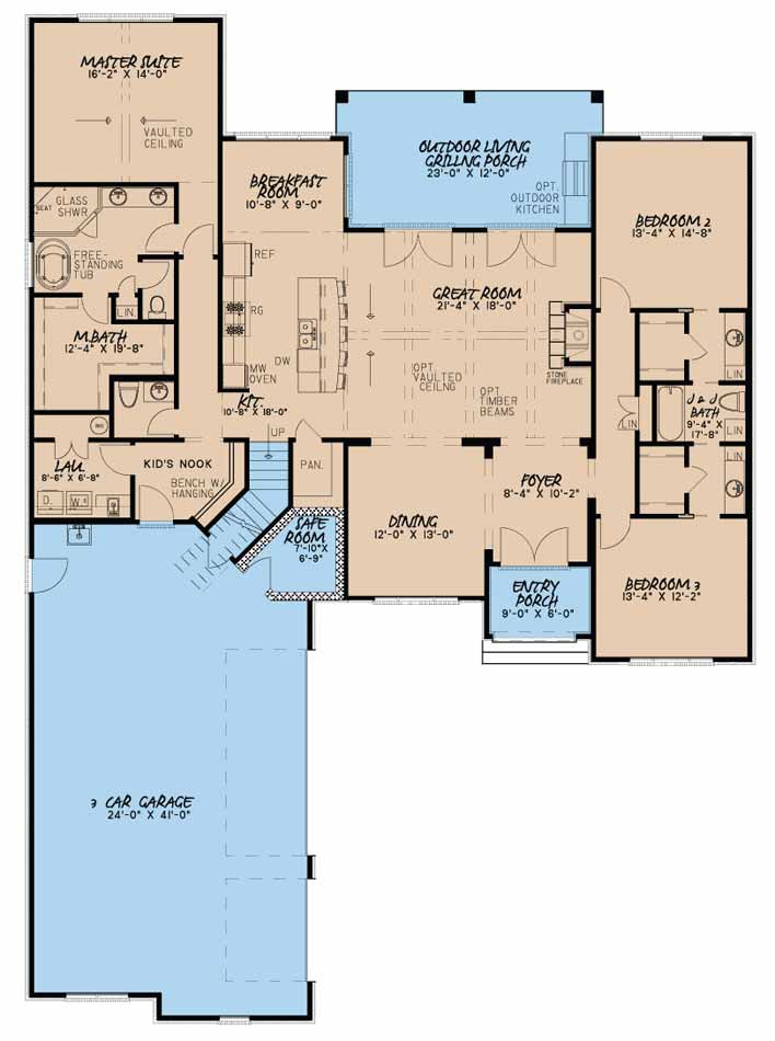 House Plan MEN 5022 Main Floor