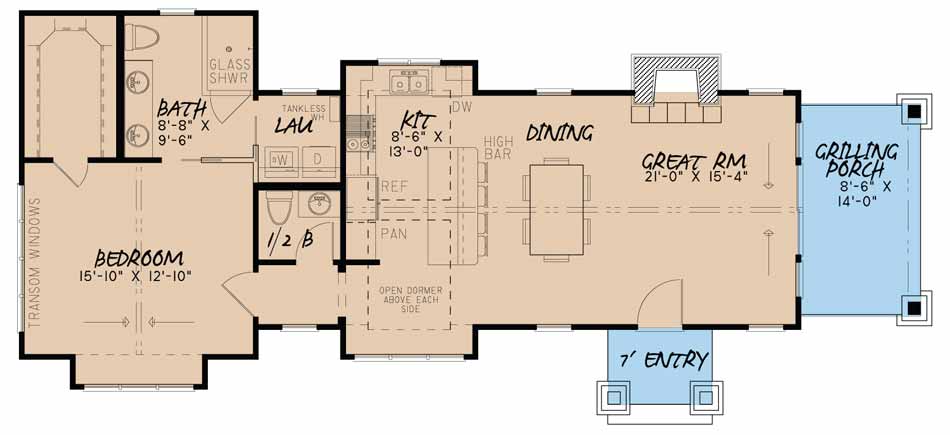 House Plan MEN 5024 Main Floor