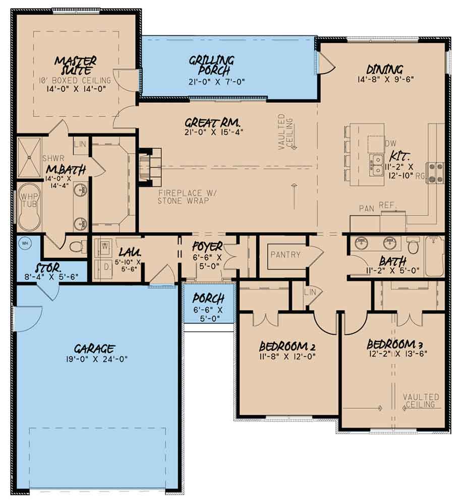 House Plan MEN 5072 Main Floor