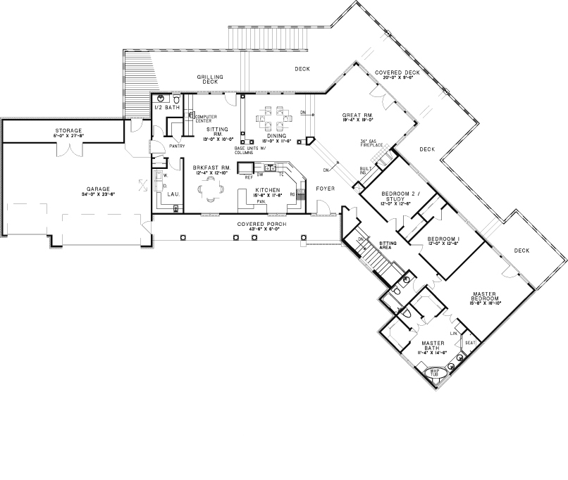 House Plan 144 Waterfront Cove Waterfront House Plan Nelson Design Group