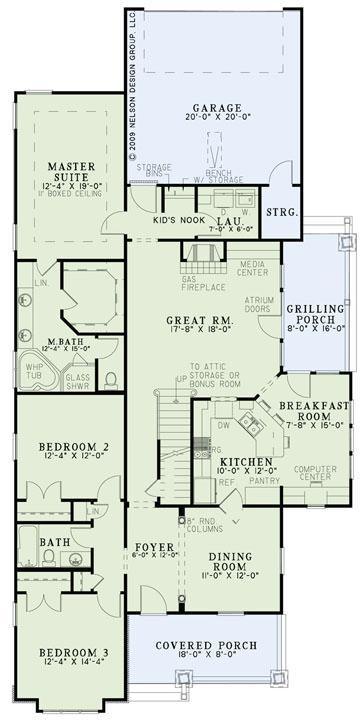 House Plan NDG 1329 Main Floor